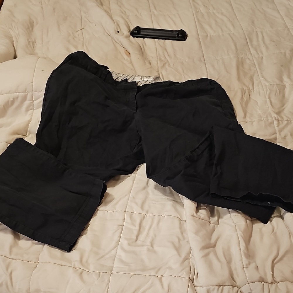 Liz Claiborne Black Trousers with Gold Accents